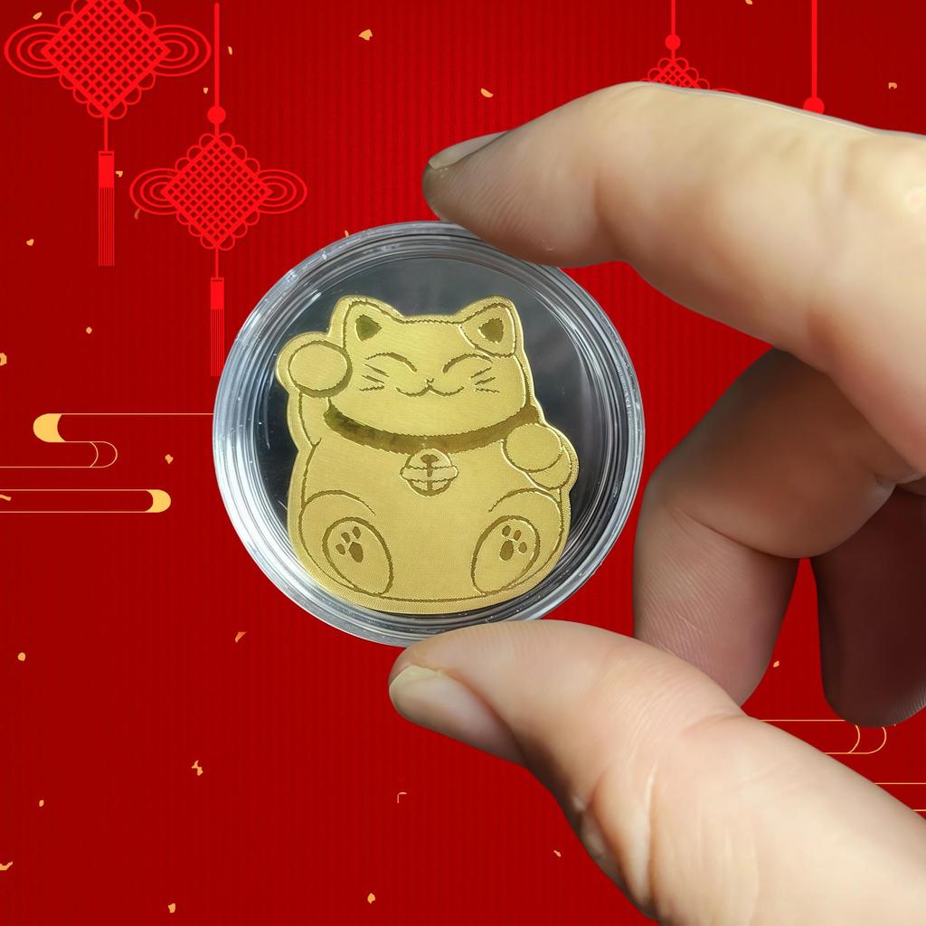 2mg Gold-Plated Smooth Sailing Mobile Phone Wealth Sticker - Adhesive Gold Lucky Charm