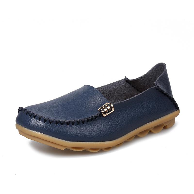 Elegant Women's Soft Pu Leather Loafers Slip-on Slippers With Timeless Design