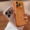 Glossy Metallic for Magsafe Case for 17 16 15 14 13 Pro Max Magnetic with AI Button Big Window Camera Protection Cover