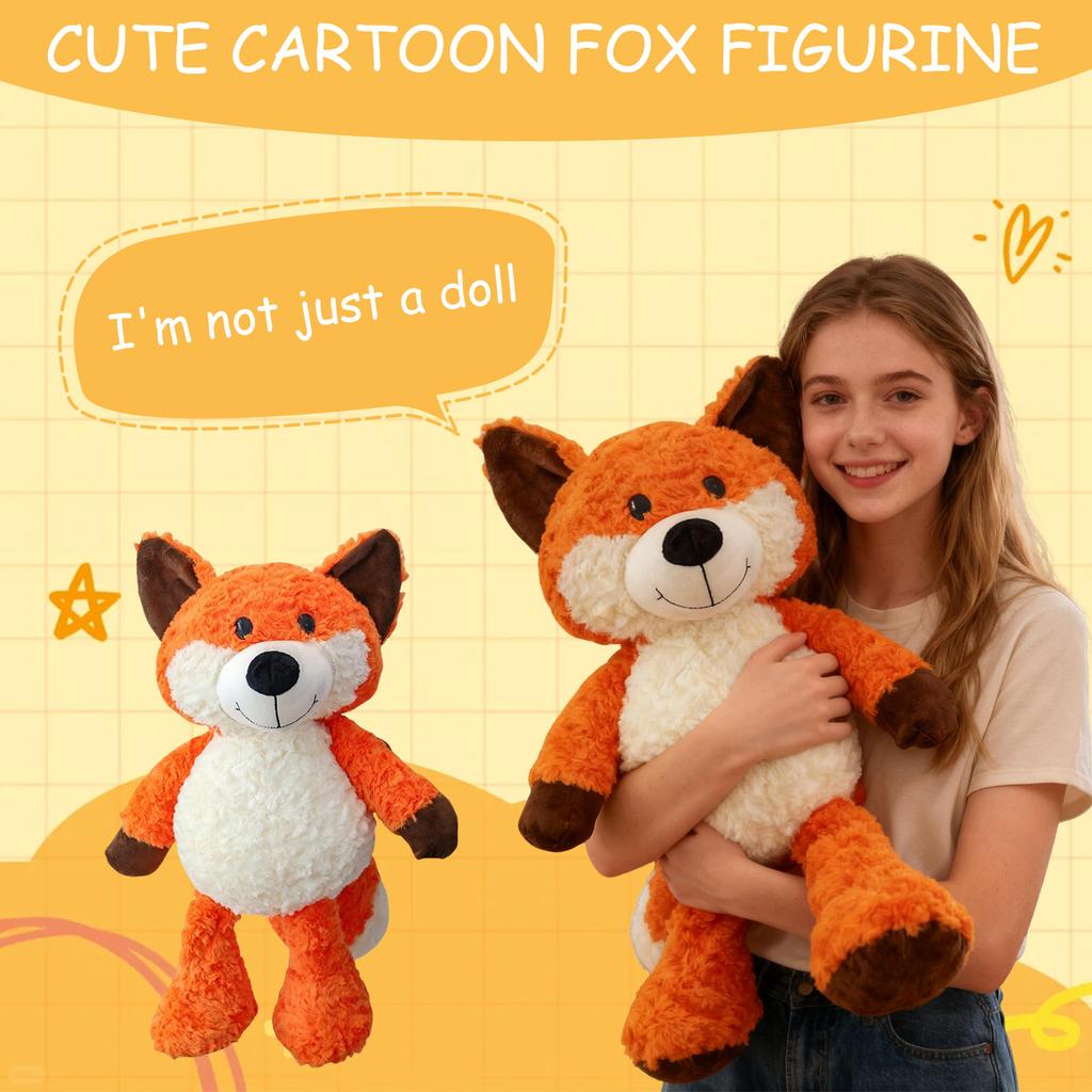 35см Милая Мультяшная Кукла-Лиса Лесное Животное Плюшевая Игрушка Кукла для Игрового Автомата Подарок на День Рождения Ребенка