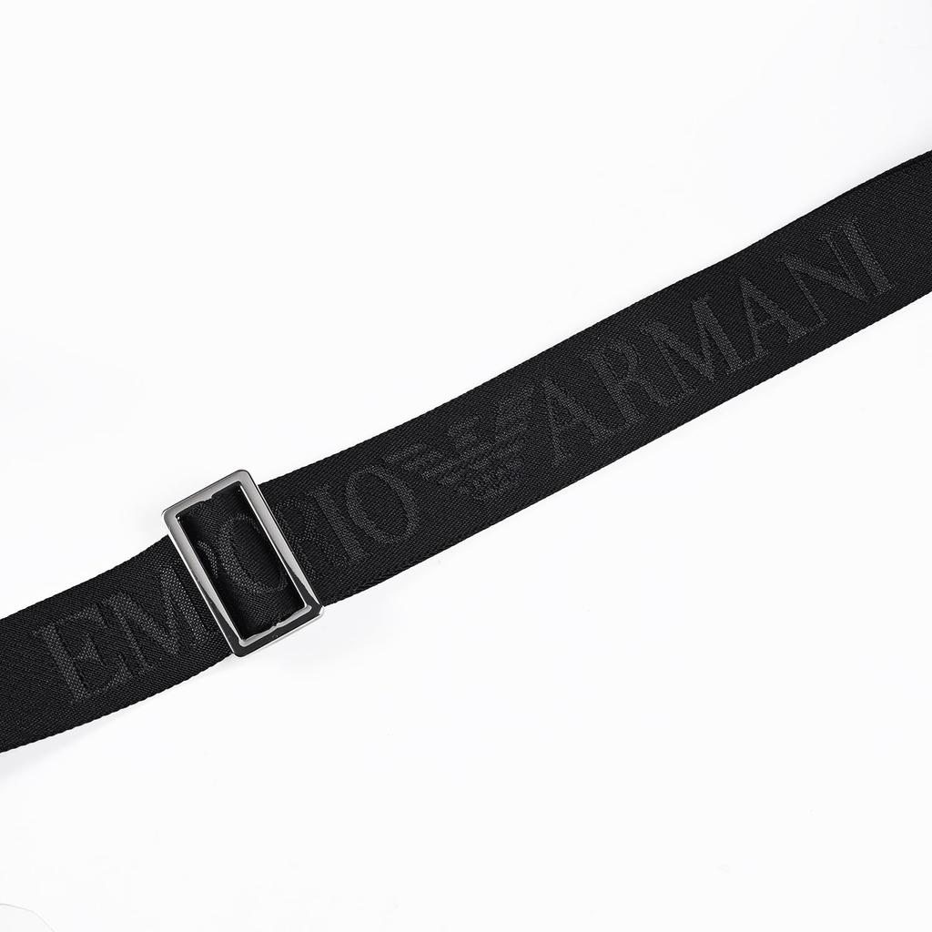 Emporio Armani Eagle Plate Shoulder Bag, Men's, Black, Y4M387, Y138E, 81072 [Used]