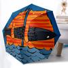 1 шт. Кот Рыба Океан Автоматический Открывающийся/Закрывающийся, 8-реберный Прочный Каркас Компактный Дорожный Зонт для Мужчин и Женщин S1222070