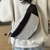 Japanese Canvas Breast Bag Women's Ins Casual Simple Messenger Bag 2025 New Student Sports Bag Versatile Fanny Pack