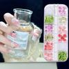 1 Набор 3D Шарм для Нейл-арта 12 Отделений Стразы Искусственный Жемчуг Бант Роза Цветок Дизайн Ногтей Украшения DIY Поделки Аксессуары для Декора Ногтей