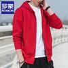 ROMON Мужской повседневный кардиган с капюшоном