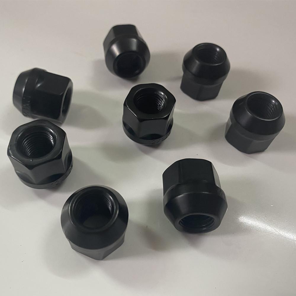 Черные гайки для дисков m12x1.25, m12x1.5 высота 21 мм Открытые гайки для колес шестигранник 19 мм 16 шт.