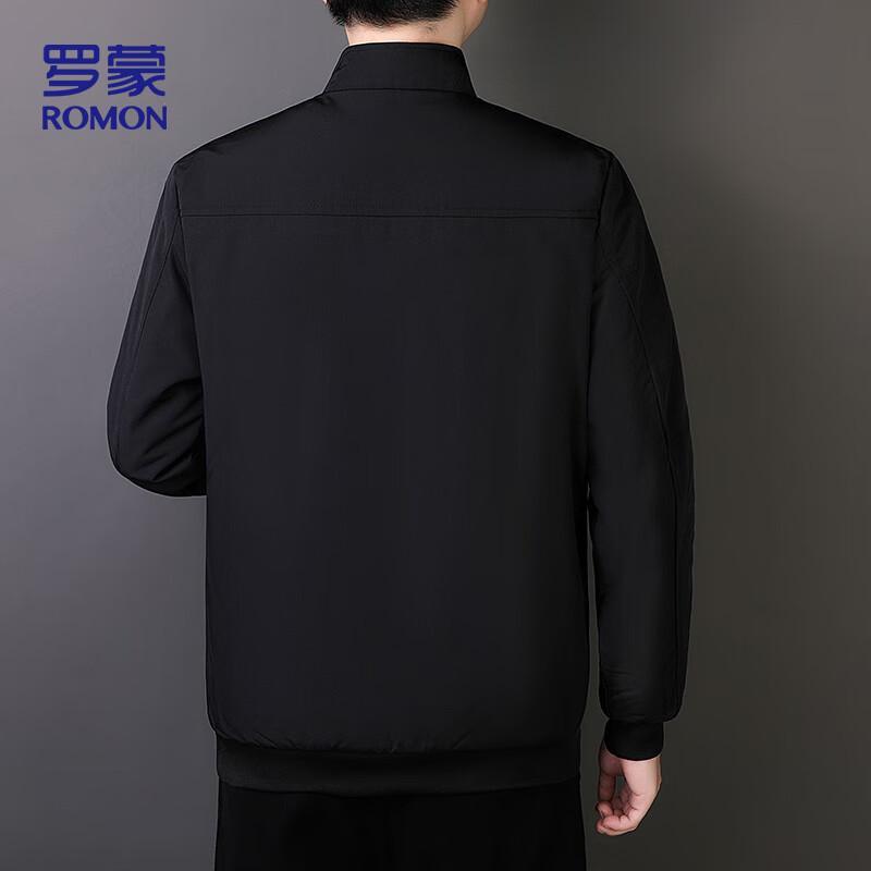 ROMON Men's Fleece-Lined Stand Collar Jacket