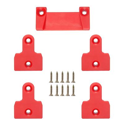 Crtbelfy Ножки для крепления на полу для Milwaukee Packout Полный кейс для инструментов Ящик Настенное крепление Подвесные планки Красный (1+4шт)