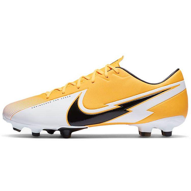 Nike Mercurial Vapor 13 Academy MG FG Soccer Shoes Men Sneaker White Yellow AT5269-801