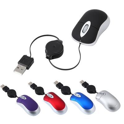 Оптическая мини-выдвижная мышь Портативная мини-проводная USB-мышь Эргономика Мыши для дома и офиса для компьютера ПК ноутбука