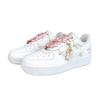 Nike Air Force 1 Износостойкие Износостойкие Низкие Кеды для Скейтборда Женские Белый Розовый Золотой FV3654-111(Команда74-)