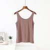 Summer Elastic Tank Tops Slim Fit U-Neck Camis Ribbed Sleeveless Base Layer Shirt Solid Color Camisole All Match