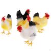 2 шт. Искусственная курица Птица Фермерские животные Скульптура Фигурка Домашний и садовый Орнамент Игрушка