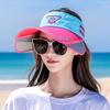 Широкополые шляпы от солнца для женщин, летние солнцезащитные козырьки с спортивным принтом, выдвижные поля, женская пляжная шляпа для отдыха на природе