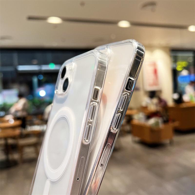 Прозрачный чехол для телефона с защитой от пожелтения для Magsafe Mag Safe iPhone 15 Pro Max 14 Plus 13 Mini 12 11 X XS XR SE 2022 2020 8 15Pro 14Pro 13Pro, аксессуар