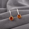 Серьги с цитрином, ювелирные изделия с драгоценными камнями, серьги из стерлингового серебра 925 пробы, ювелирные изделия ручной работы, серьги с камнем-талисманом, подарок для него