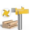 4 Edge T Type Slotting Cutter Woodworking Tool Router Bits For Wood Industrial Grade Slotting Milling Cutter 8mm 12mm 1/2inch Shank