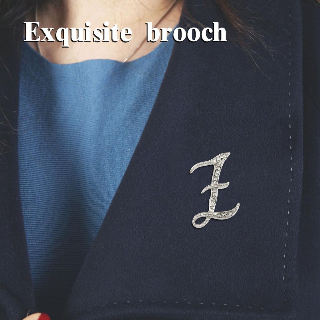 English Letter Brooch With Water Filled Diamond Alloy Chest Flower, Clothing Accessory Pin