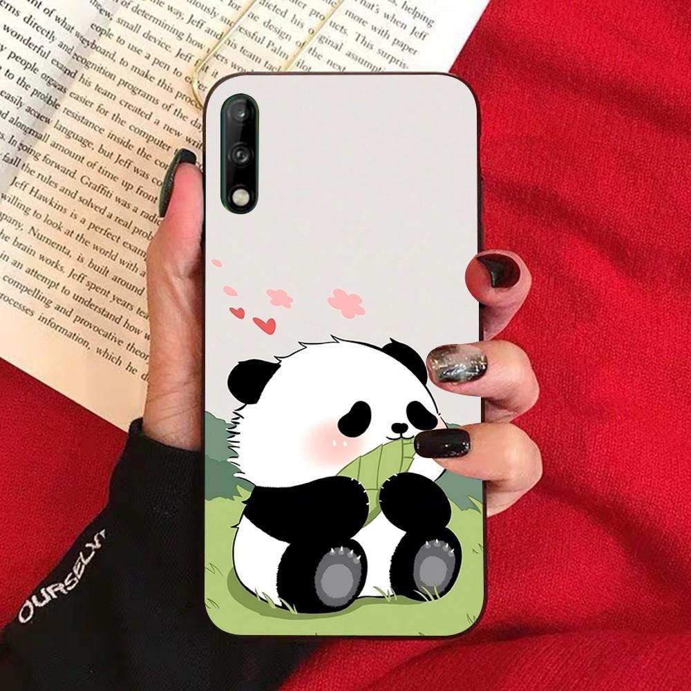 Anime Cute Panda Phone Case For Huawei Honor 10 lite 9 20 7A 9X 30 50 60 70 pro plus Soft Silicone Cover