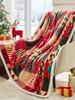 Christmas Pattern Blanket Flannel Home Warmth Blanket