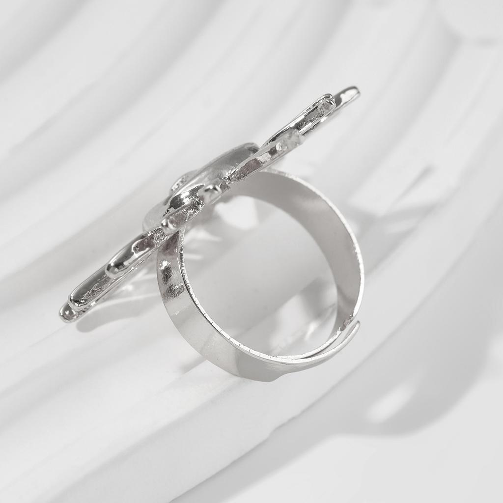 Преувеличенное лицо Солнце сплава кольца набор праздничный пляж геометрические регулируемые кольца персонализированные модные пригородные женские кольца