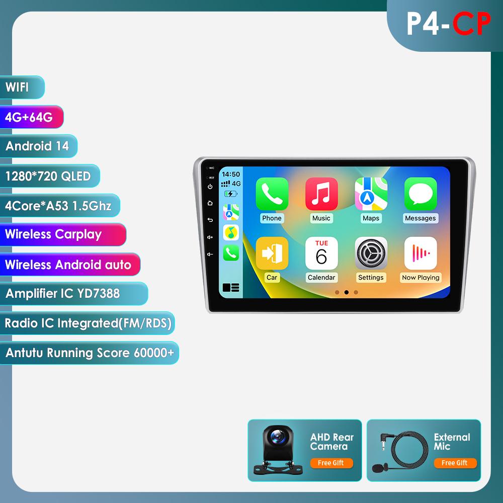 Car Intelligent Player for Toyota Avensis T25 2002 - 2008 Autoradio Wireles Carplay Android Auto RDS 4G DSP by Snapdragon 6115