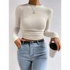 Универсальная женская футболка в клетку с длинными рукавами Slim Fit