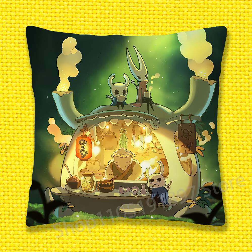 H-Hollow K-Knight Silksong Наволочка для декоративной подушки 30x30см 40x40см 45x45см 50x50см 55x55см Квадратная Наволочка для диванной подушки