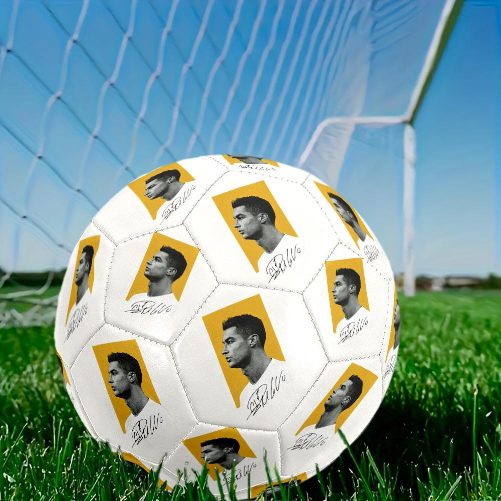 Cristiano Ronaldo10 Soccer Ball Size 5 Football Machine Sewn Indoor/Outdoor Universal Football Ideal for Soccer Enthusiasts