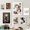 Latte Coffee Culture Biscuits Cake Wall Art Canvas Painting Nordic Posters And Prints Wall Pictures For Living Room Club Decor
