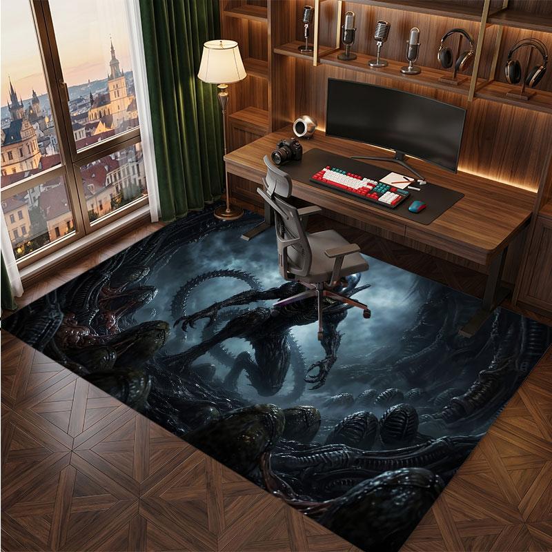 Alien Xenomorph Rug Soft Thick Non Slip Floor Carpet for Bedroom Living Room Home Decor