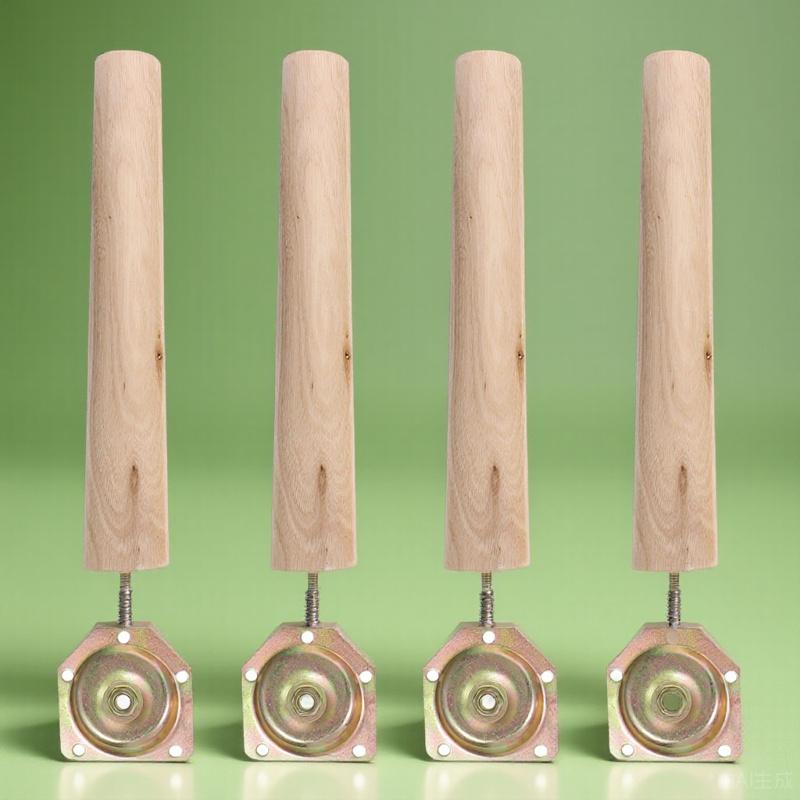 Wooden Furniture Feet 4 Sets Dining Table Legs Tischbeine Verstellbar Esstisch Sofa Couchtisch Premium Wood High Load Stable