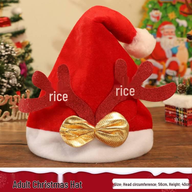 Толстая плюшевая шапка Санта-Клауса - Рождественский подарок для взрослых, мальчиков и девочек