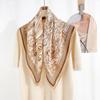 Japanese and Korean fashion temperament 68 herringbone pattern small square scarf women's professional wear with scarf high-end sense niche outside