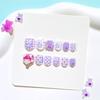 12 шт. детские мультяшные наклейки для дизайна ногтей, милые цветочные девушки с сердечным узором, стразы, наклейки для ногтей, самоклеящиеся накладные ногти, художественное украшение «сделай сам»