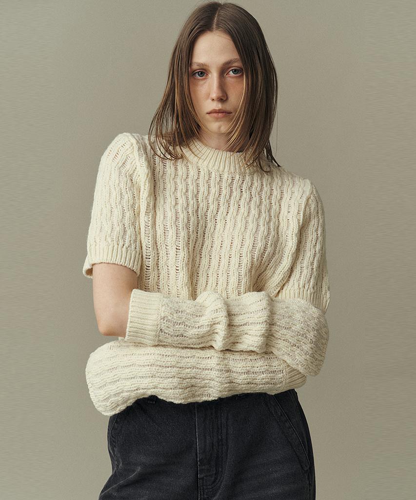 AHWE Rib Cable Sweater & Warmer_Ivory