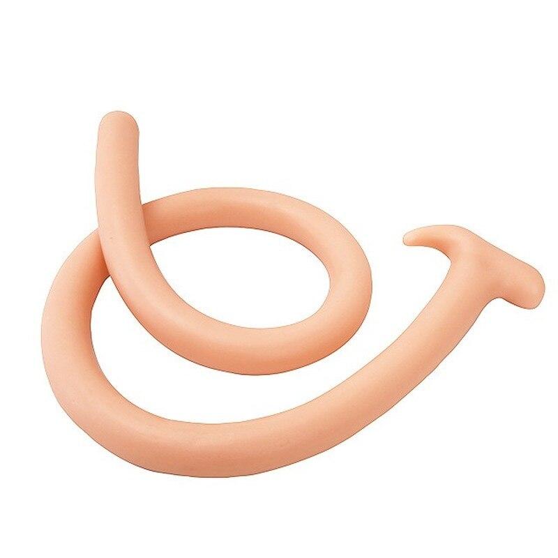 Удлиненная анальная полоска 100 см, секс-игрушки, огромный фаллоимитатор для анала, анальная пробка, мягкие силиконовые игрушки для взрослых, большой черный фистинг, БДСМ-игра