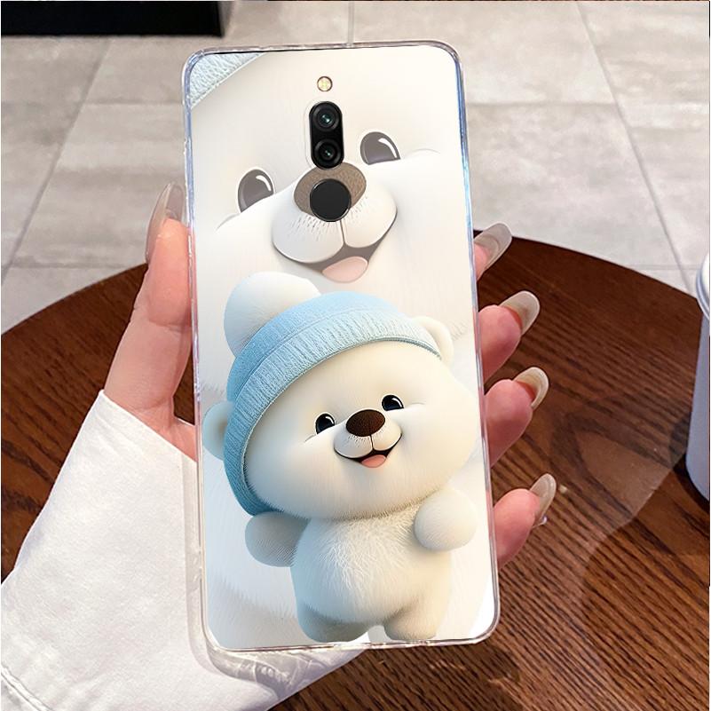 Задняя крышка для Xiaomi Redmi 8 8A Чехол Прозрачный Роскошный Милый Любовь Кролик Крутой Забавный Рисунок Прозрачный ТПУ Мягкий Силикон Чехол для Телефона