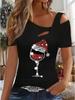 Women's New Casual  Top  Christmas  Halloween Christmas Gift Tops Shirt Blouse