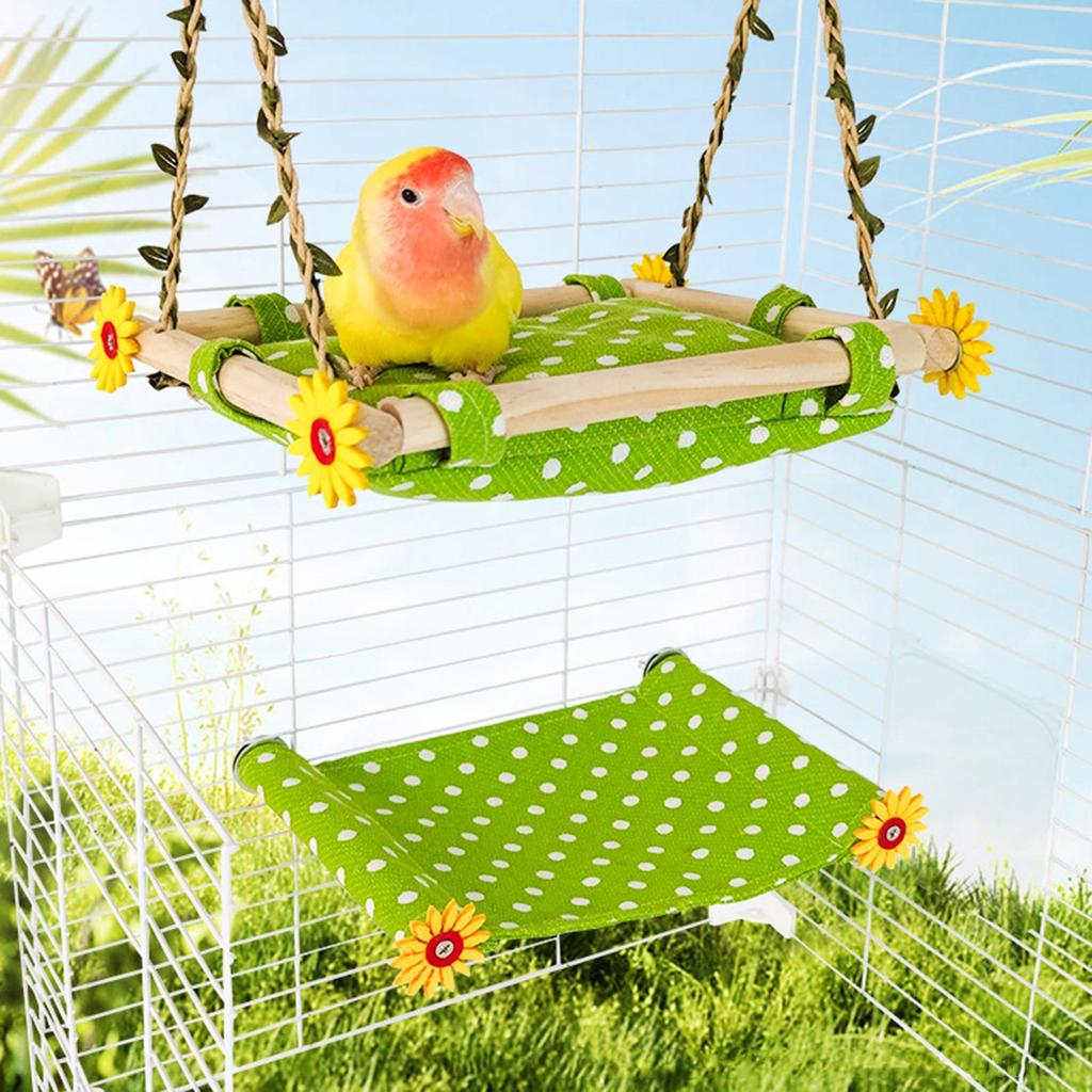 Гнездо для птиц Клетка для попугаев, стоящая на жердочке, клетка для птиц, гамак, кровать для маленьких птиц, спальное место из ткани, гамак для волнистых попугайчиков