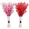 1pc   Artificial Peach Blossom Livingroom Ornaments Fake Tree Landscaping Decoration 65cm Bendable Fake Flower Festival Decoration