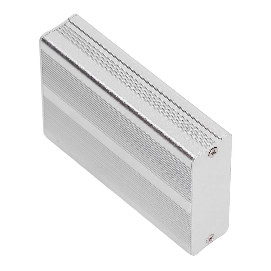 Aluminium Electric Box Waterproof Junction Enclosure Case Integrated for DIY Silver 24x69x100mm