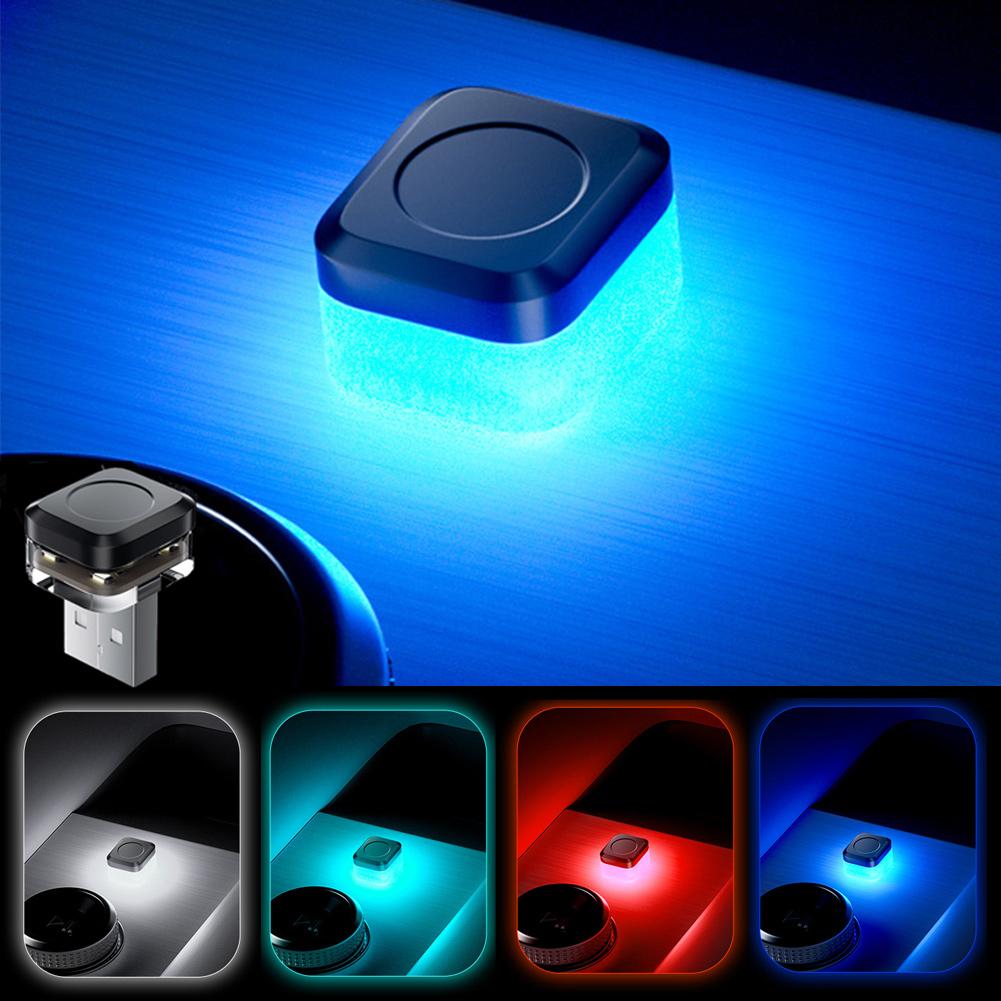 USB Автомобильная подсветка салона Беспроводная Многоцветная Автомобильная Ночная подсветка салона Мини Светодиодная Автомобильная Декоративная лампа Автомобильные Световые приборы для создания атмосферы
