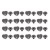 20 Pcs Heart Rivets 10mm Metal Decorative Heart Shape Rivets with PH Screws for Leather Projects