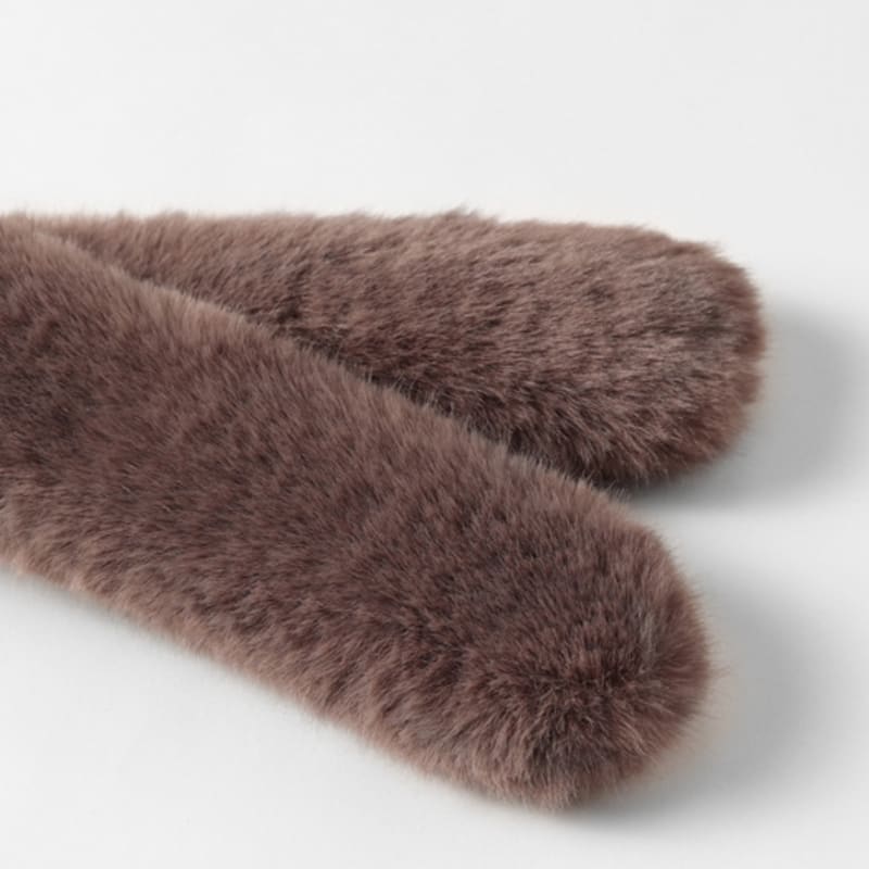 LALA Меховой шарф Petite-Cocoa