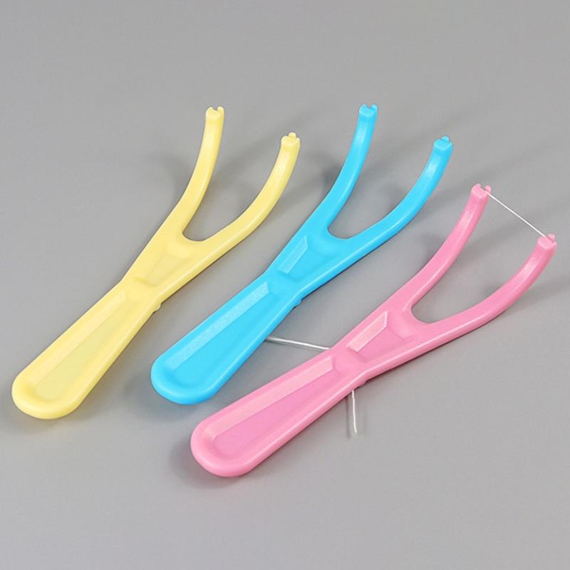 1/5 шт. Y-образная пластиковая стойка для зубной нити, многоразовый держатель для зубочисток, инструмент для чистки зубов без зубной нити, гигиена полости рта, зубочистка