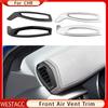 2PCs Chrome Car Front Air Conditioning Vent Outlet Cover Decoration Sticker Trim for Toyota CHR 2016 -2022 LHD