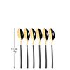 6Pcs Mirror Polished Stainless Steel Coffee Stirring Spoon Teaspoon Ice Cream Spoon Small Spoons Cutlery Set
