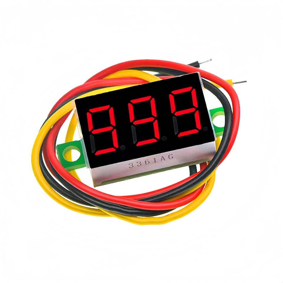 0,28 / 0,36 дюйма Цифровой вольтметр DC LED Мини 0-100 В Измеритель напряжения Автомобильный Мобильный источник питания Тестер напряжения Детектор 12 В Красный Зеленый Синий