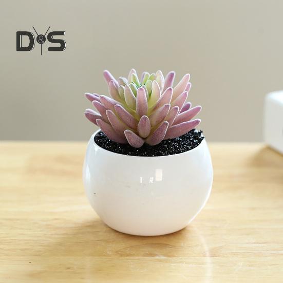 Пластиковые искусственные сочные анти-выцветания красивые маленькие поддельные растения в горшках настольные украшения